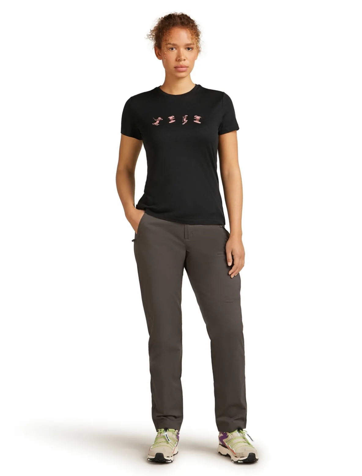 Koszulka Icebreaker Merino 150 Tech Lite Short Sleeve Snow Day Women