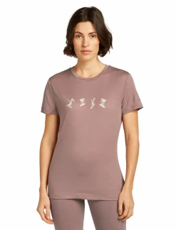 Koszulka Icebreaker Merino 150 Tech Lite Short Sleeve Snow Day Women