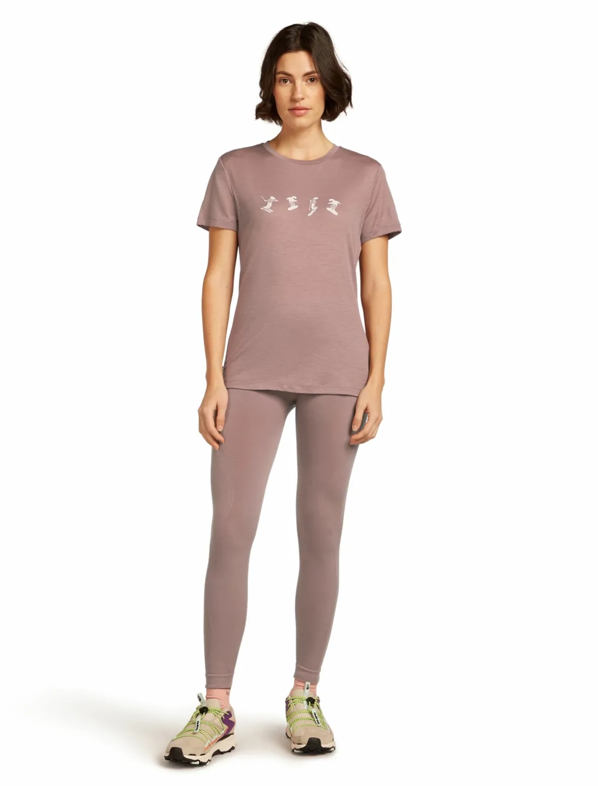 Koszulka Icebreaker Merino 150 Tech Lite Short Sleeve Snow Day Women