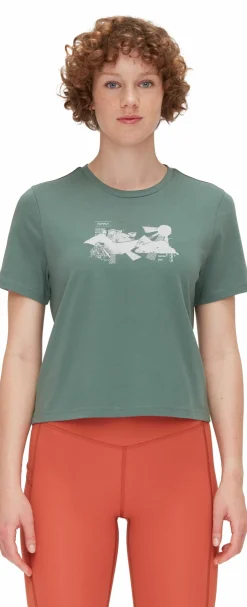 Koszulka Mammut Massone T-Shirt Cropped Women Rocks