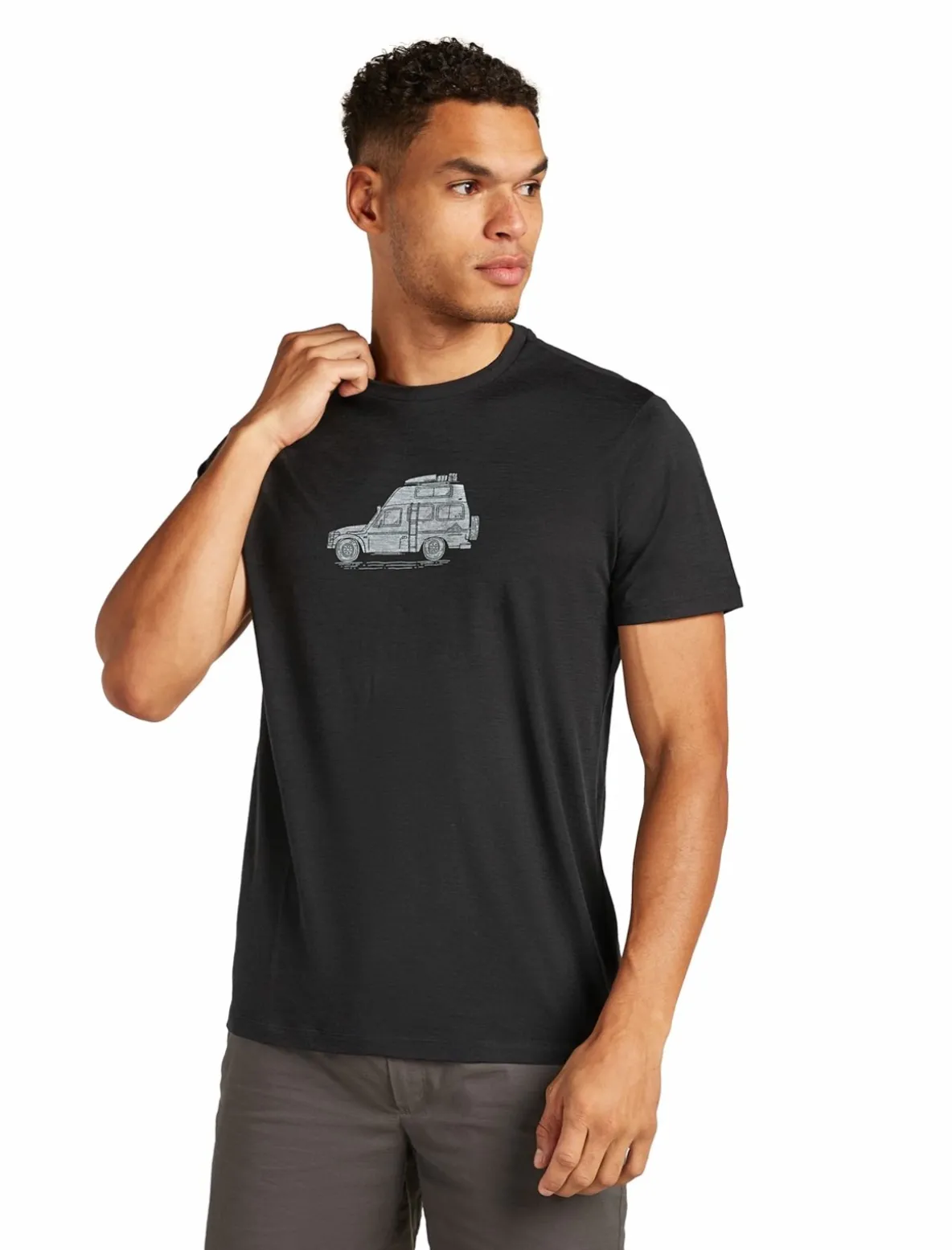 Koszulka Męska Icebreaker Merino Tech Lite III SS Tee Cosy Camper