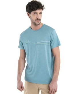Koszulka Męska Icebreaker Merino Tech Lite III SS Tee Cadence Paths