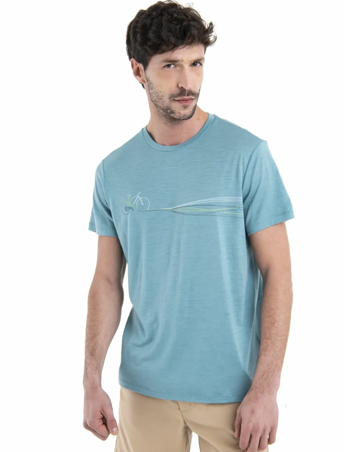 Koszulka Męska Icebreaker Merino Tech Lite III SS Tee Cadence Paths