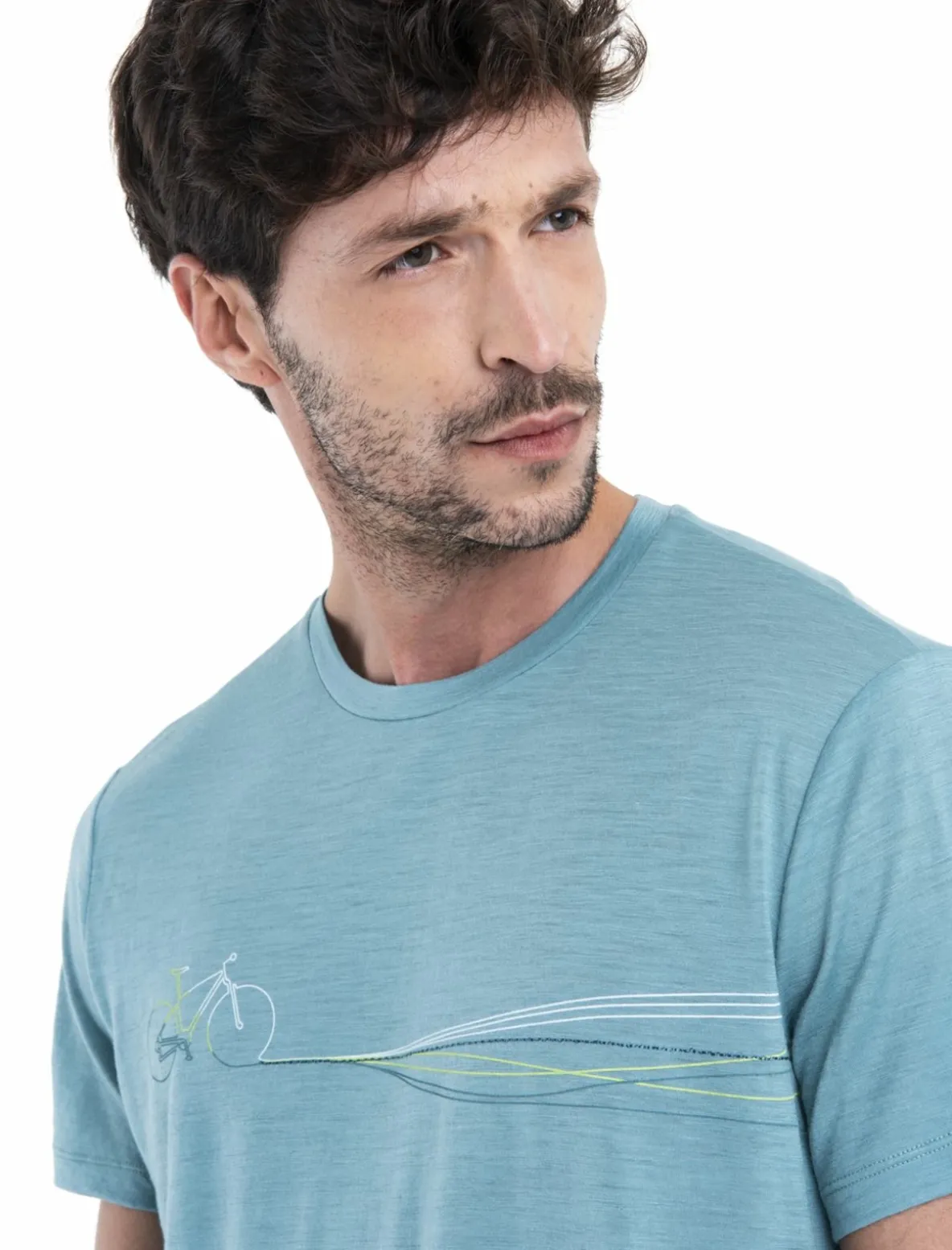 Koszulka Męska Icebreaker Merino Tech Lite III SS Tee Cadence Paths