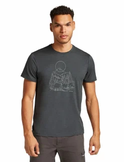 Koszulka Męska Icebreaker Merino Tech Lite III SS Tee Sunset Camp