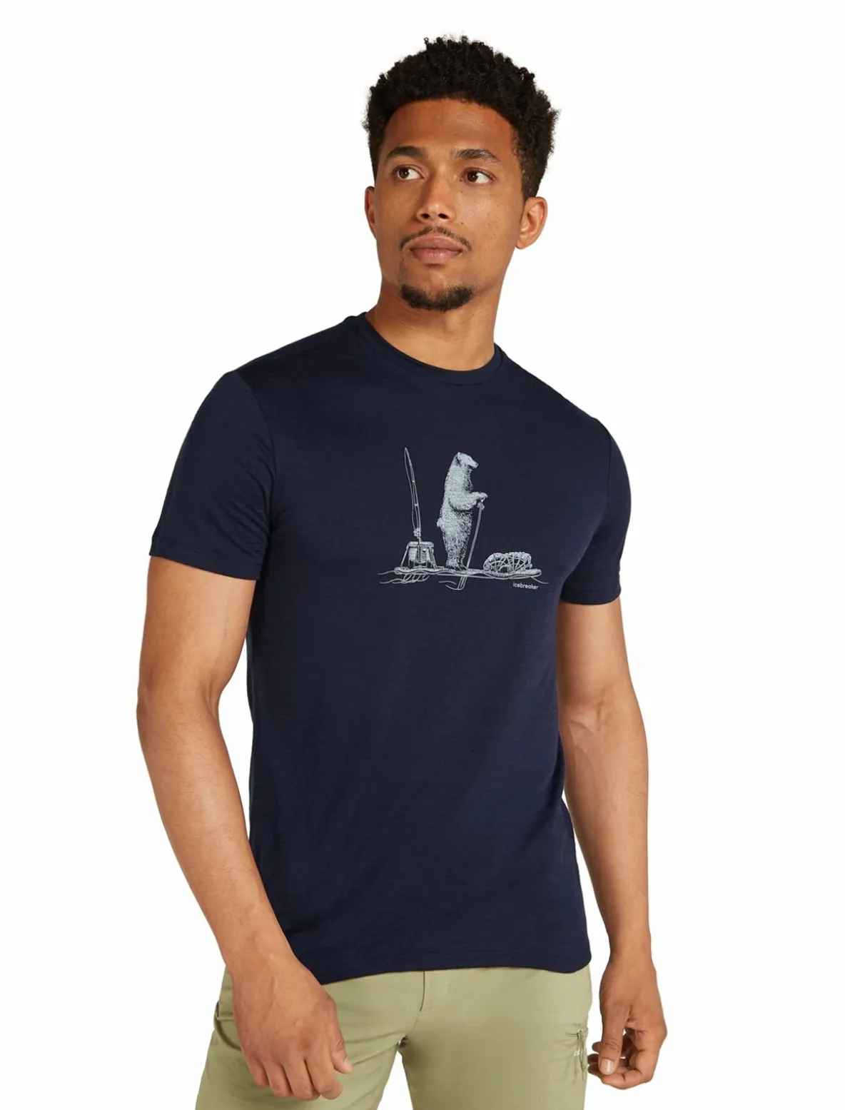 Koszulka Męska Icebreaker Merino Tech Lite III SS Tee Polar Paddle